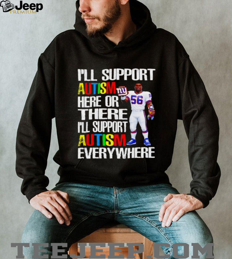 New York Giants Lawrence Taylor Autism Awareness Support T Shirt