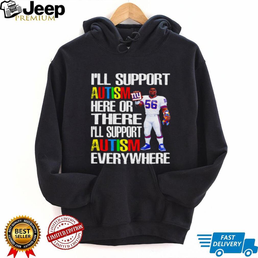 New York Giants Lawrence Taylor Autism Awareness Support T Shirt