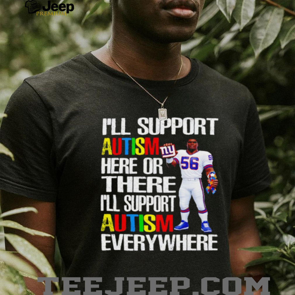 New York Giants Lawrence Taylor Autism Awareness Support T Shirt