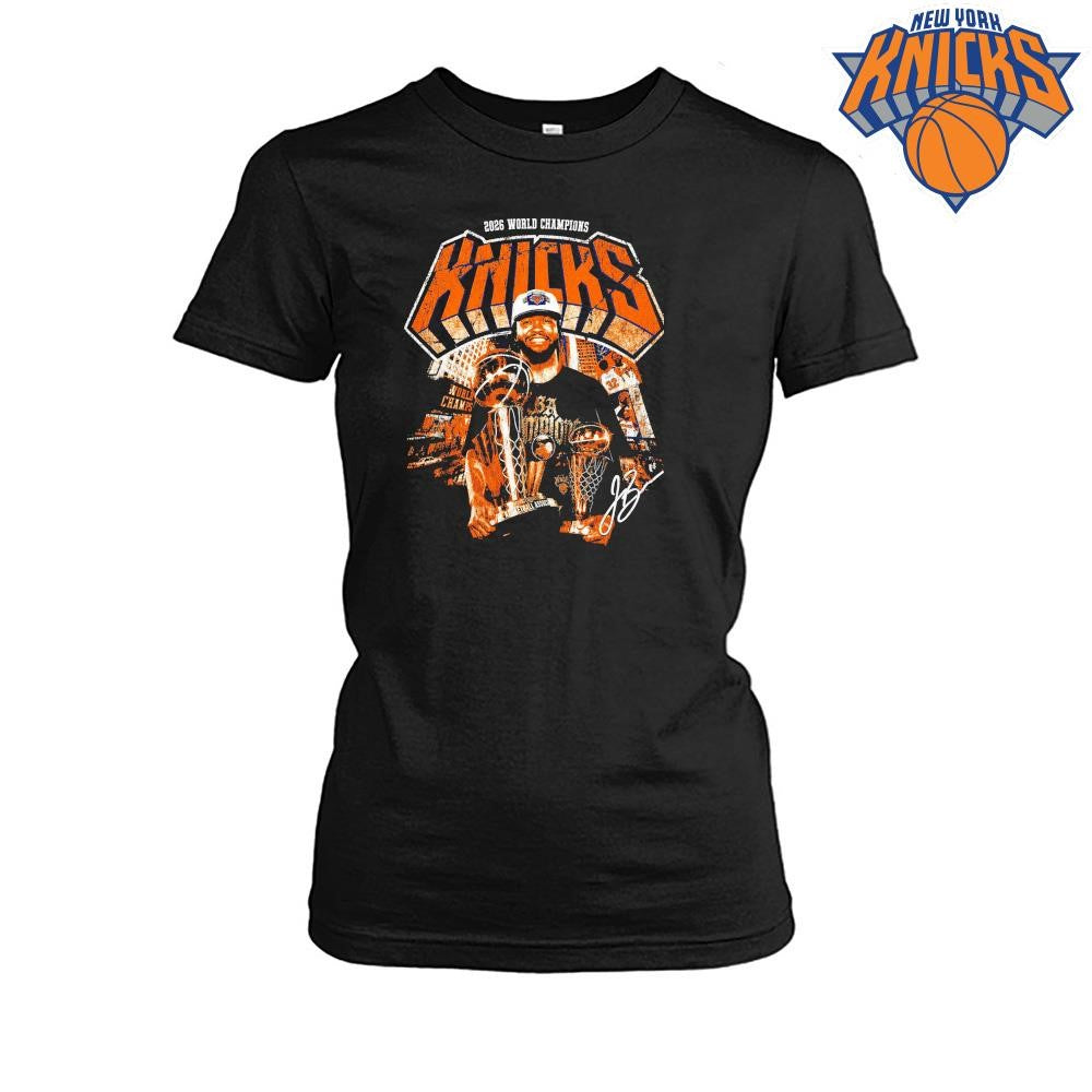 New York Knicks Champions NBA 2026 Anime Girl Larry O’Brien Trophy Shirt