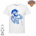 New York Knicks Champions NBA 2026 Jalen Brunson Three Point Celebration Blue Halftone Shirt