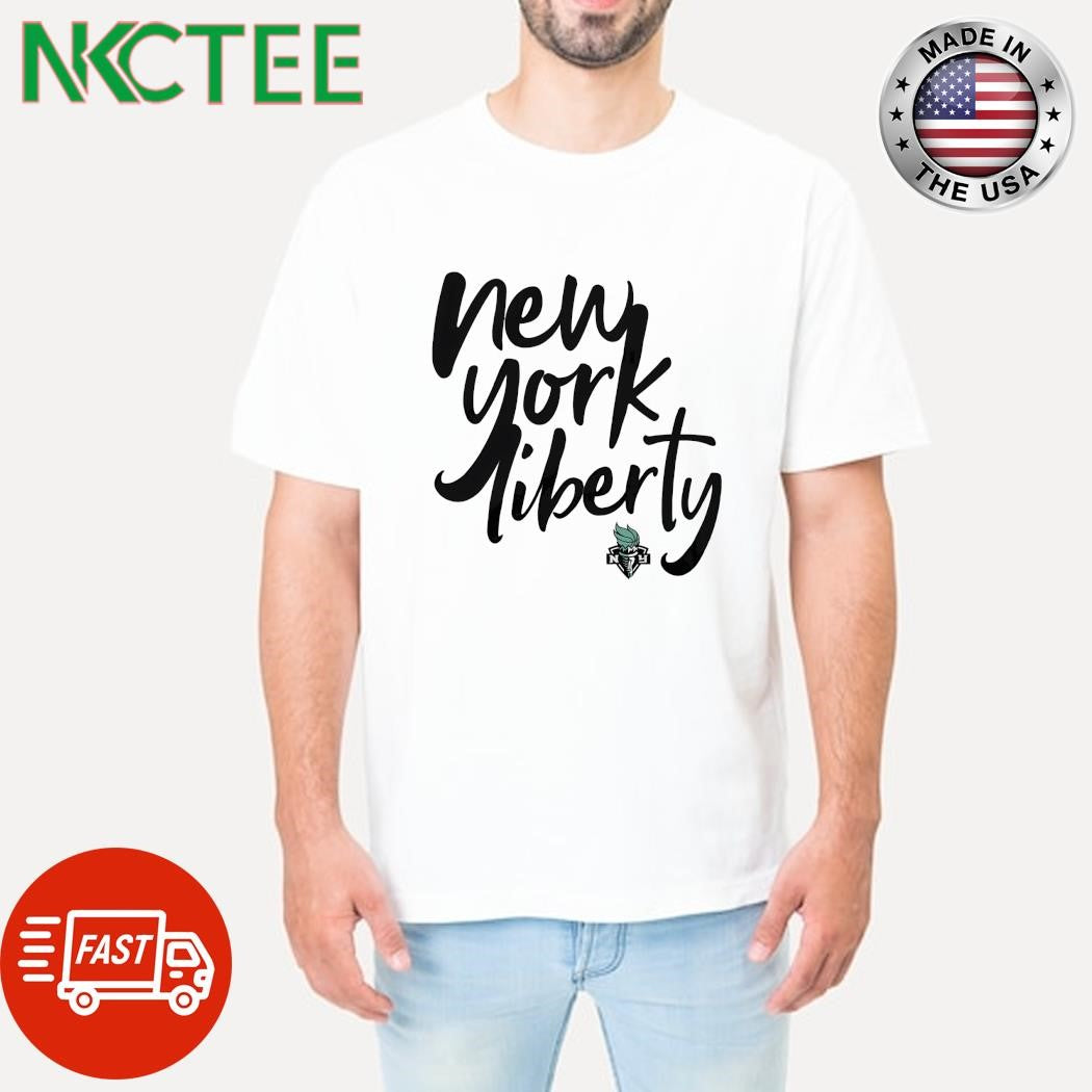 New York Liberty paint text shirt