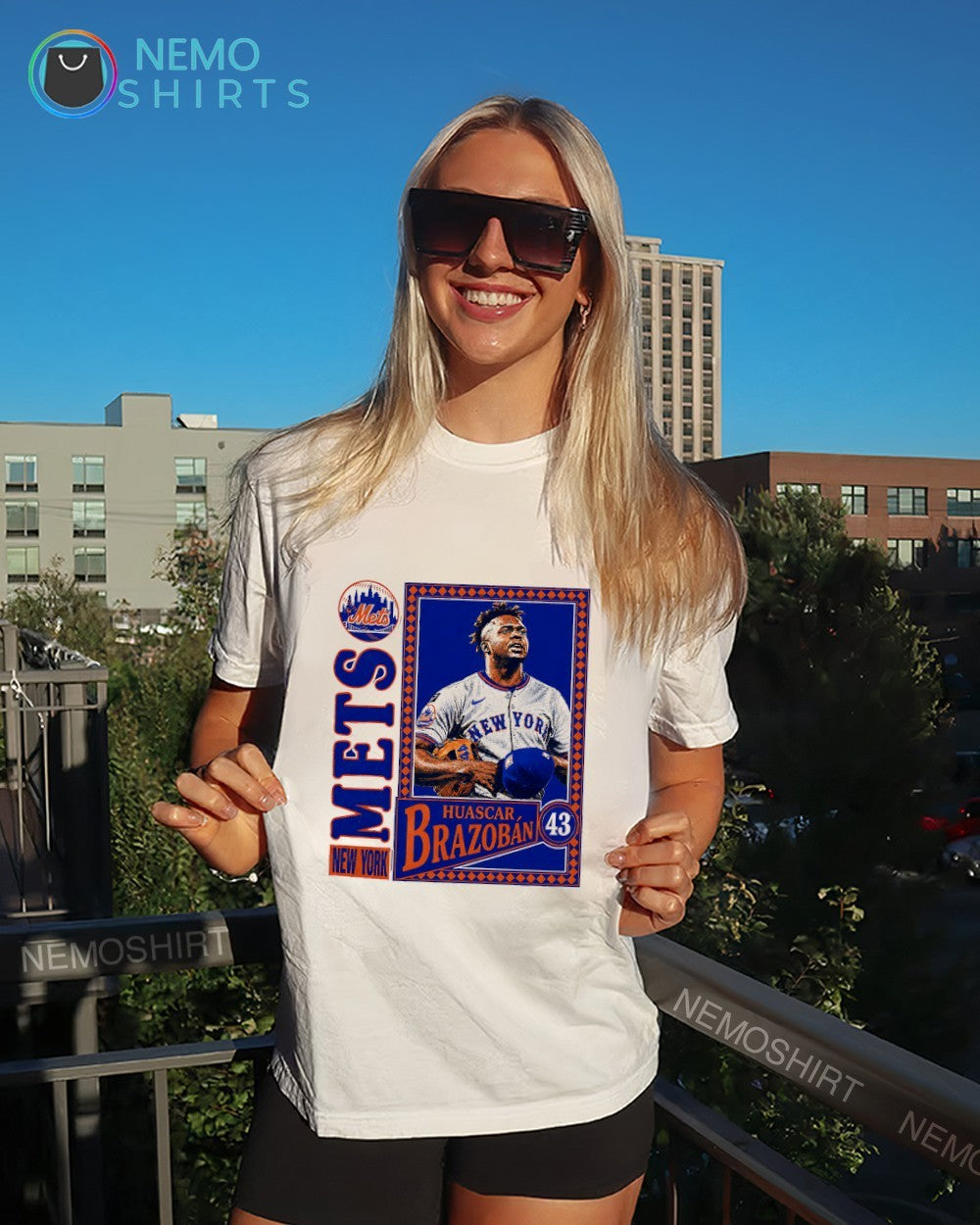 New York Mets relief pitcher 43 Huascar Brazoban shirt