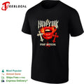 New York Pisif Official fire lips cross skull shirt