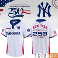New York Yankees 250 Anniversary Two Button Baseball Jersey