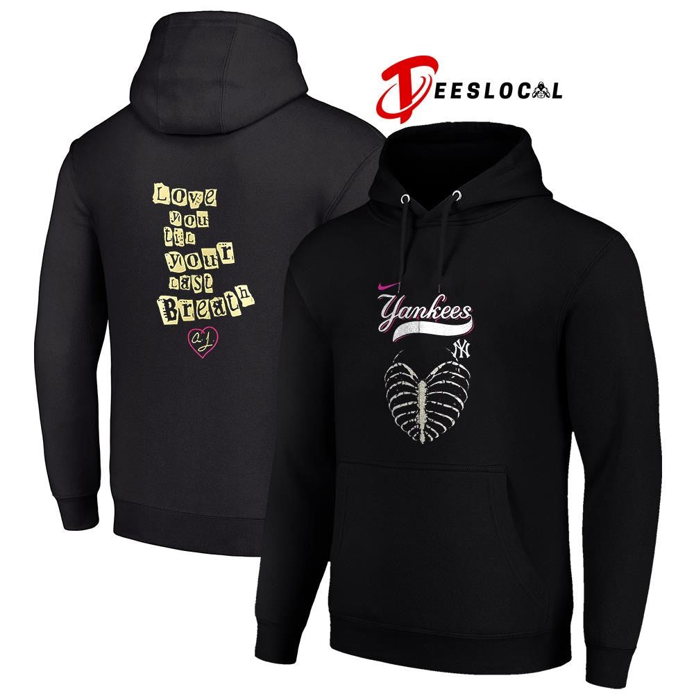 New York Yankees x AJ Lee love you til your last breath bones shirt