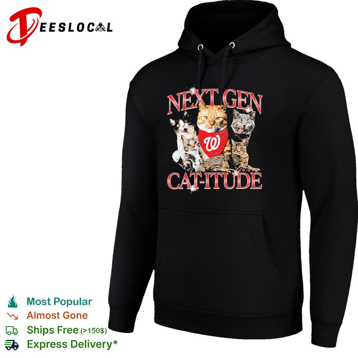 Next Gen Cat Itude Washington Nationals Major League Baseball Cats shirt