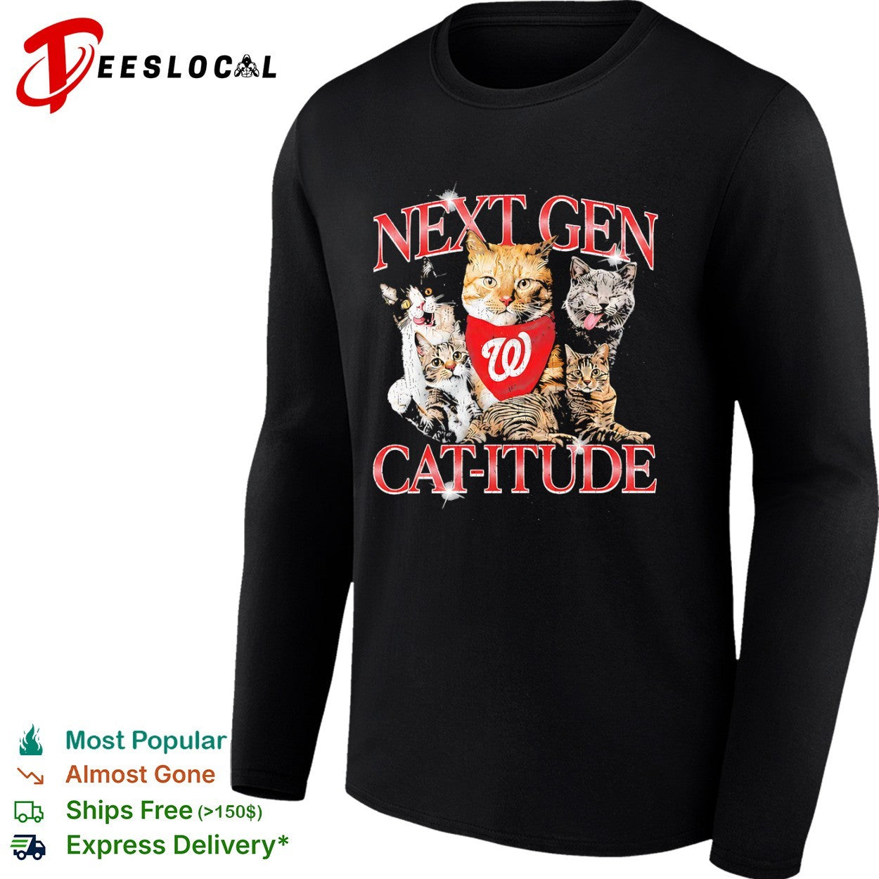 Next Gen Cat Itude Washington Nationals Major League Baseball Cats shirt