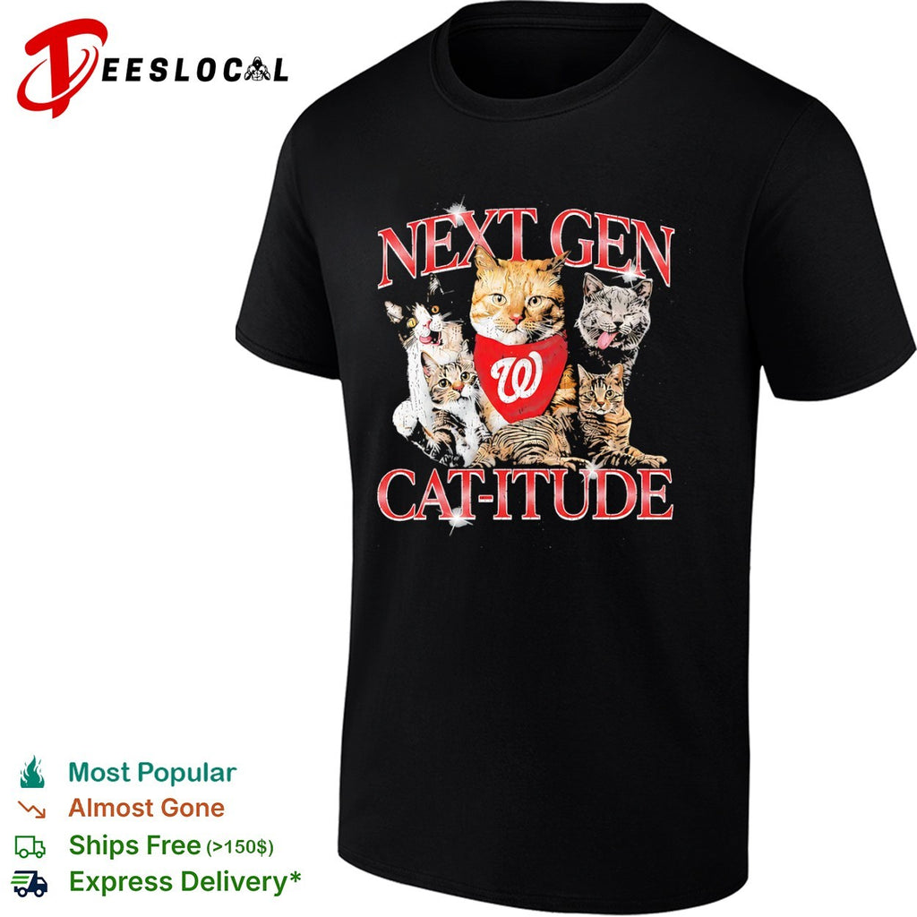 Next Gen Cat Itude Washington Nationals Major League Baseball Cats shirt
