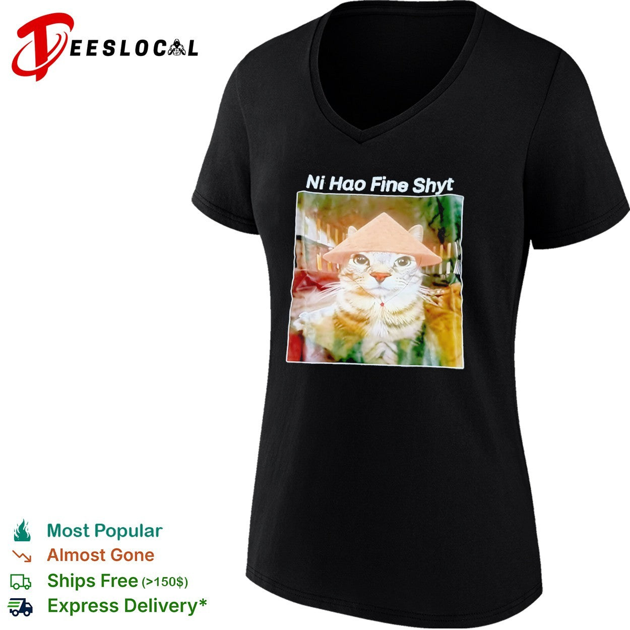 Ni Hao Fine Shyt Cat shirt