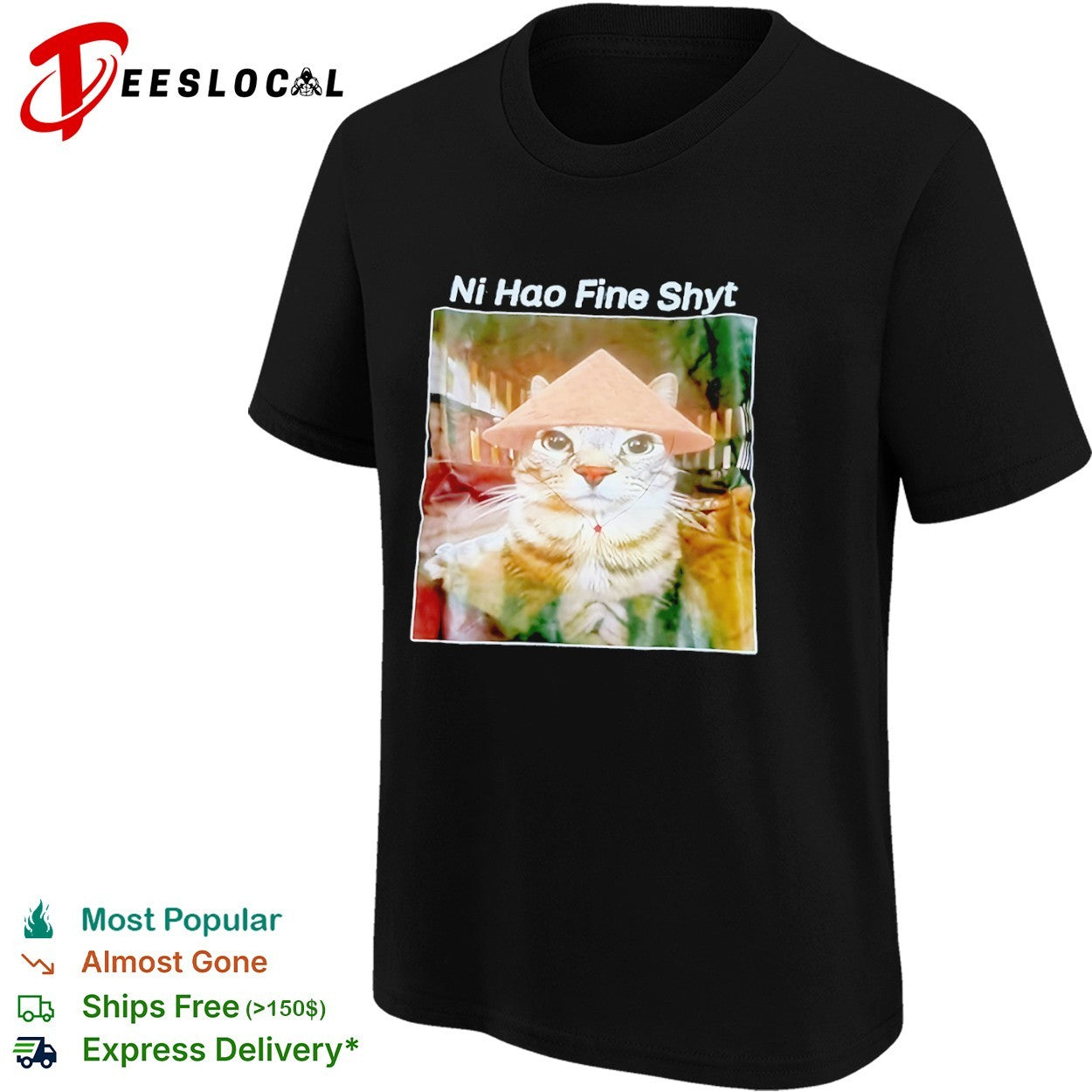 Ni Hao Fine Shyt Cat shirt