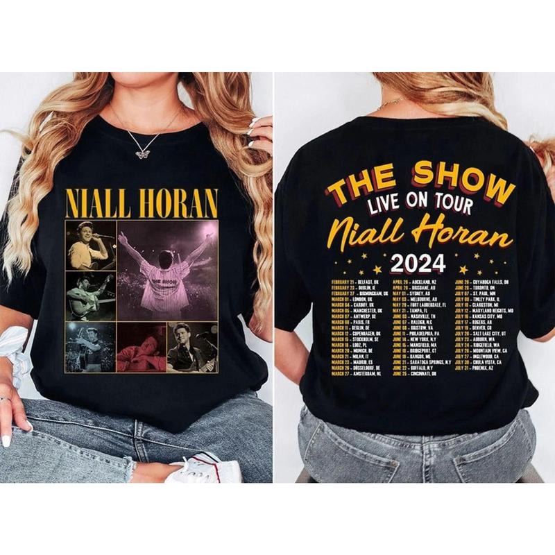 Niall Horan Tshirt, Niall Horan 2 Side Shirt, The Show Album Track List Shirt, Niall Horan Tour 2024 Sweatshirt Hoodie