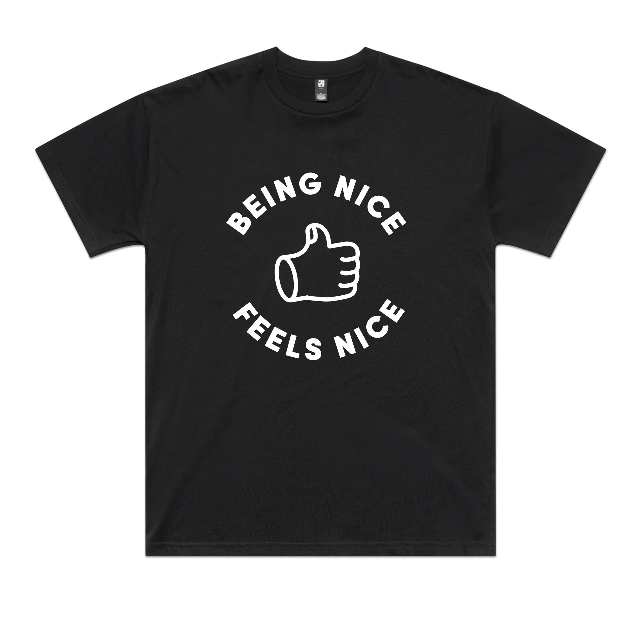 Being Nice Feels Nice Oversized Tee Hoodie, Sweatshirt | CiraTrend.com (Image 1)