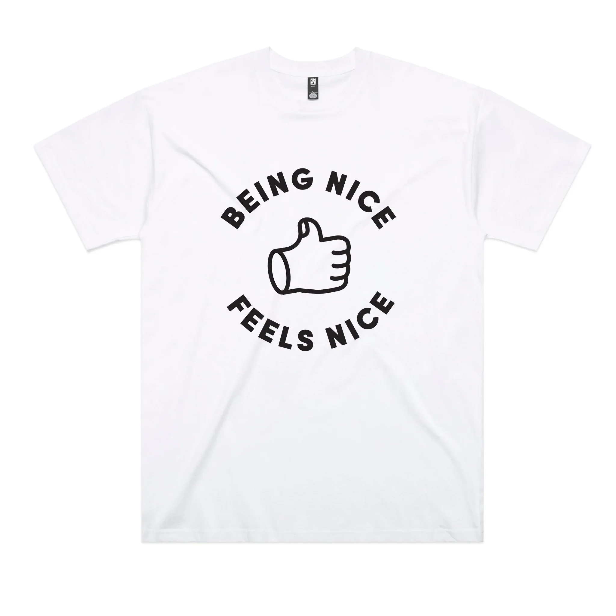 Being Nice Feels Nice Oversized Tee Hoodie, Sweatshirt | CiraTrend.com (Image 2)