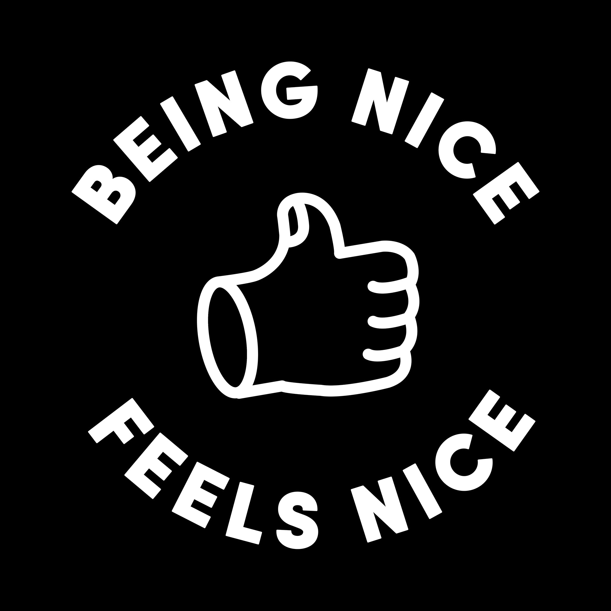 Being Nice Feels Nice Oversized Tee Hoodie, Sweatshirt | CiraTrend.com (Image 4)