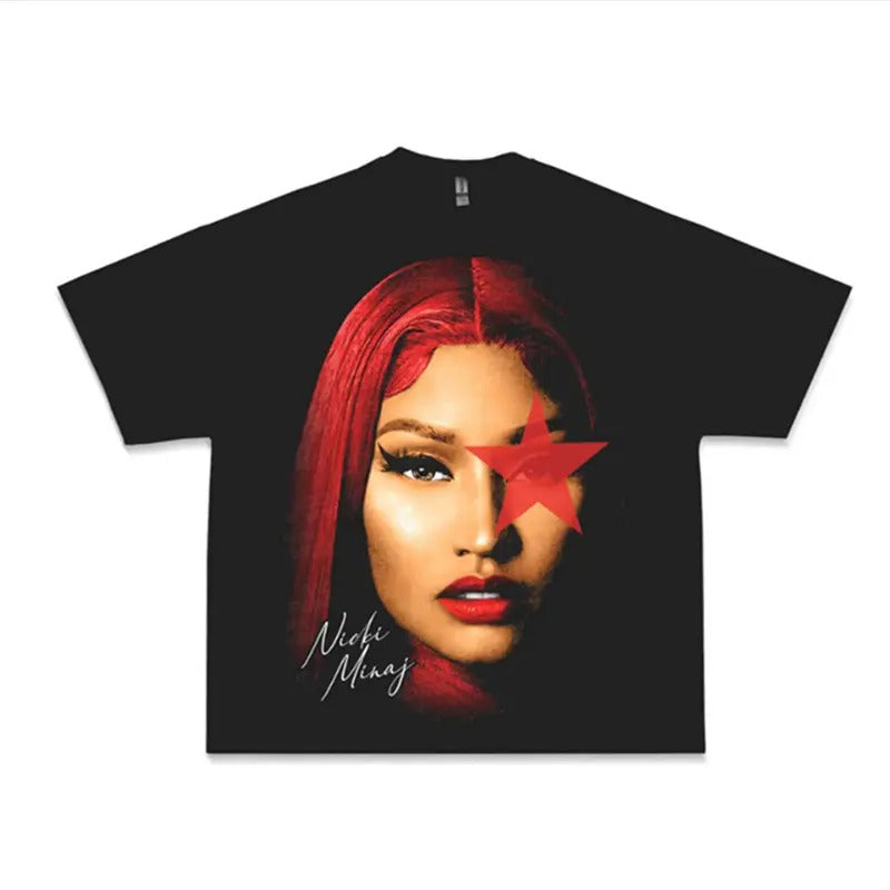 Nicki Red Star Rap Hip Hop Streetwear Shirt T-Shirts, Hoodie, Sweatshirt