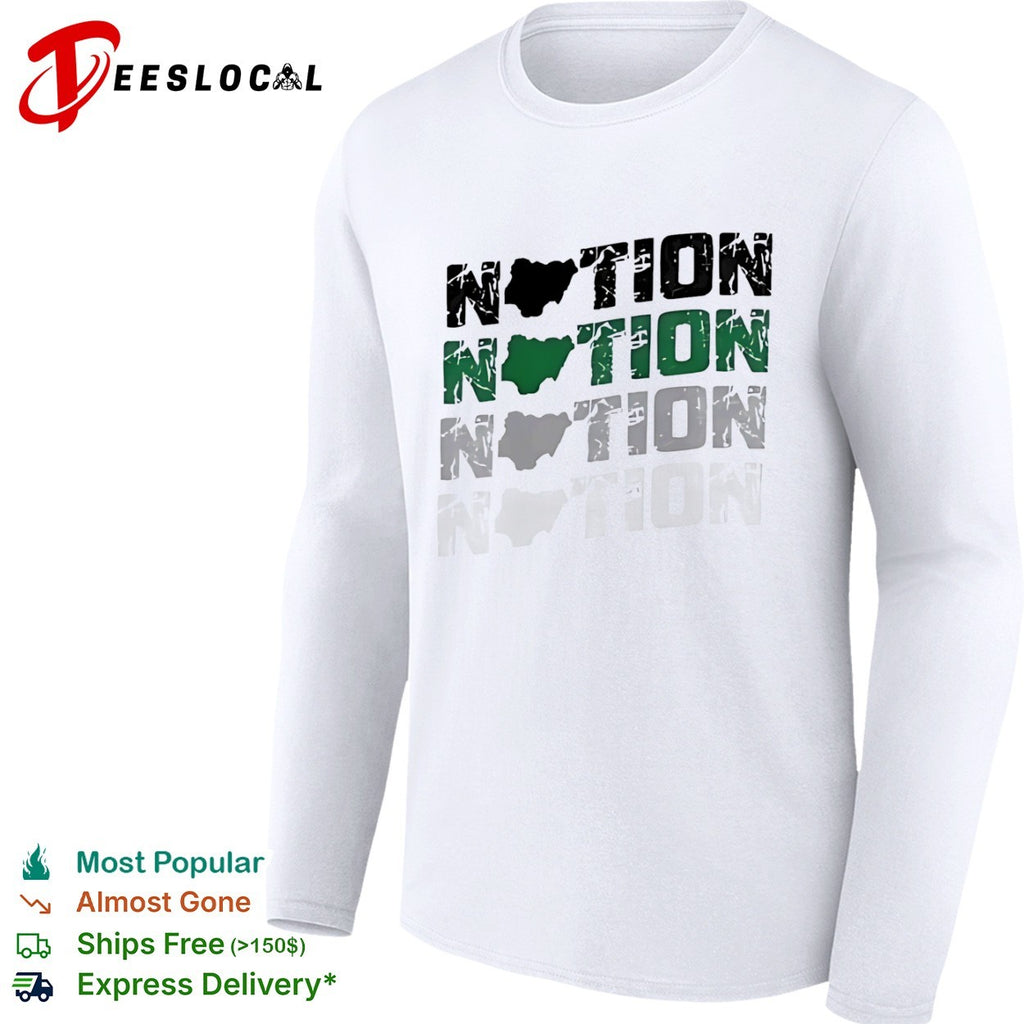 Nigeria Nation Map Grunge shirt