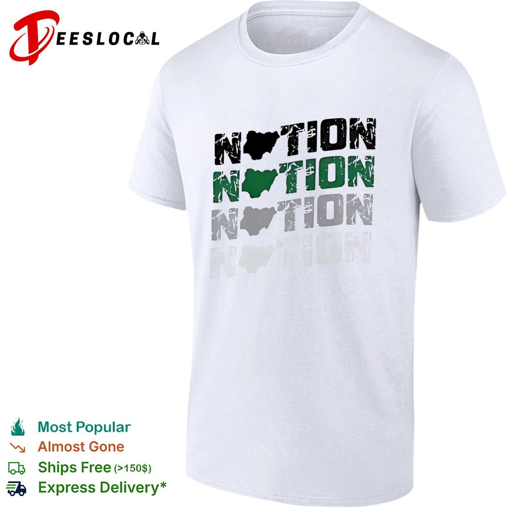 Nigeria Nation Map Grunge shirt