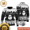 Nightmare Before Christmas Jack Skellington Faces Knitting Black And White Holiday Ugly Sweater