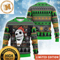 Nightmare Before Christmas Jack Skellington Sandy Claws Is Coming To Town Funny Ugly Sweater