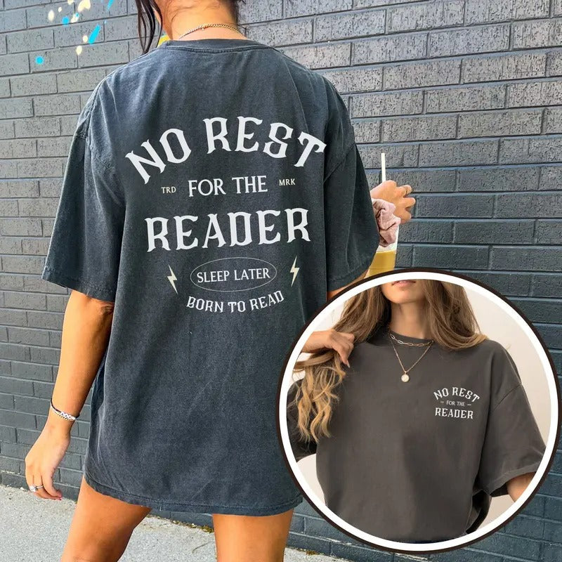 No Rest For The Reader Shirt Book Lover Shirt Book Club Shirt Bookish Shirt Booktok Shirt Born To Read Shirt Cool Book Shirt Cc