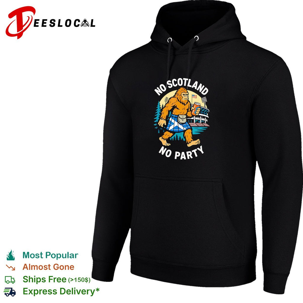 No Scotland no party bigfoot kilt stadium shirt