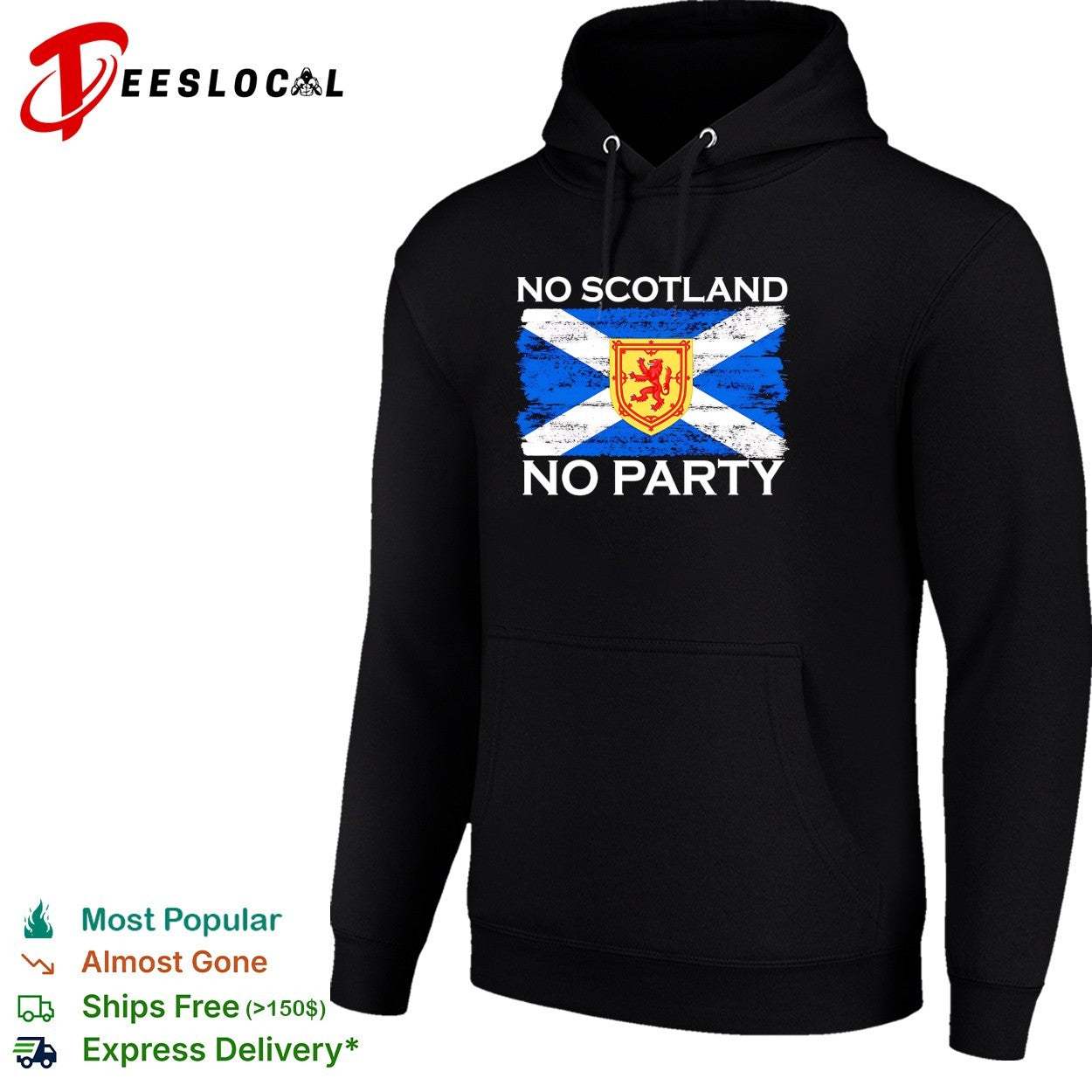 No Scotland no party flag shirt
