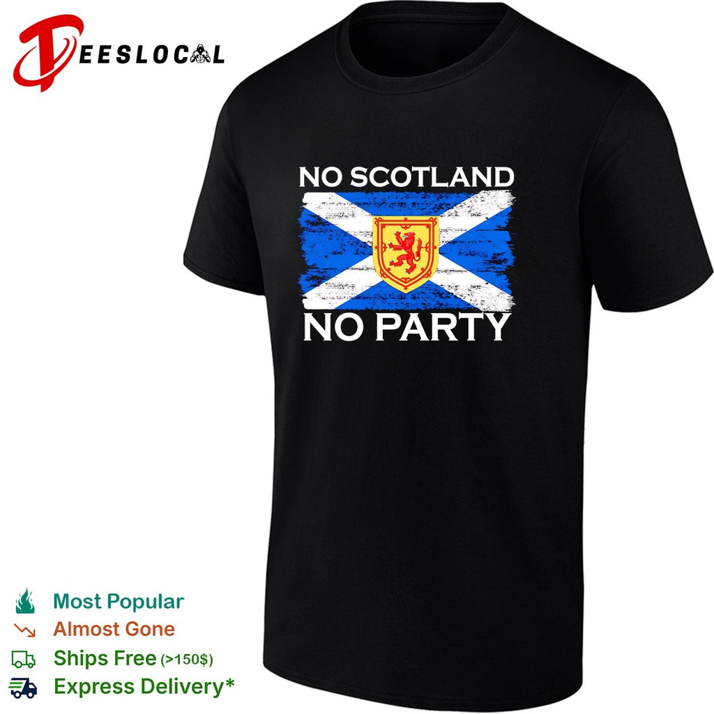 No Scotland no party flag shirt