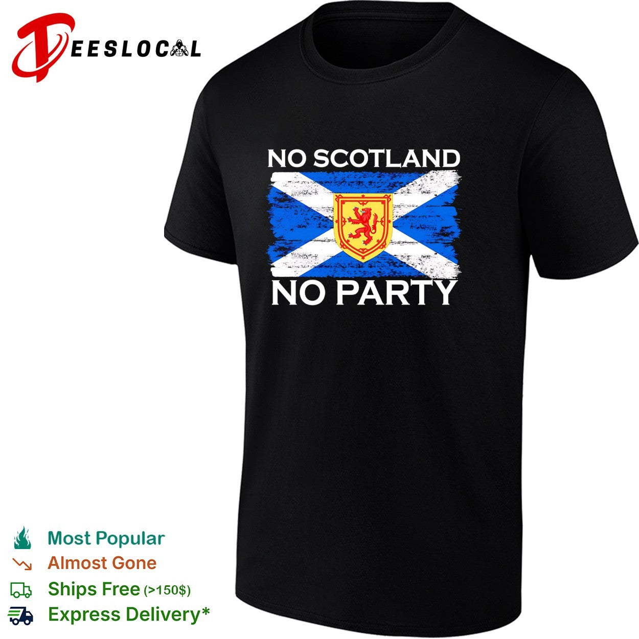 No Scotland no party flag shirt