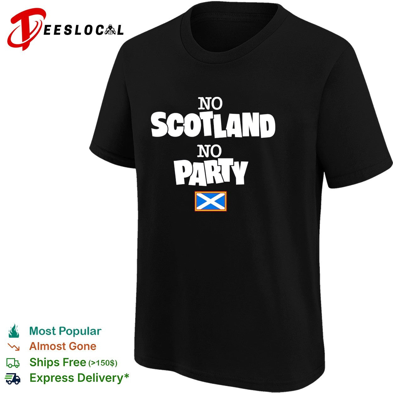 No Scotland no party saltire flag shirt