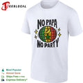 No papa no party bird globe shirt