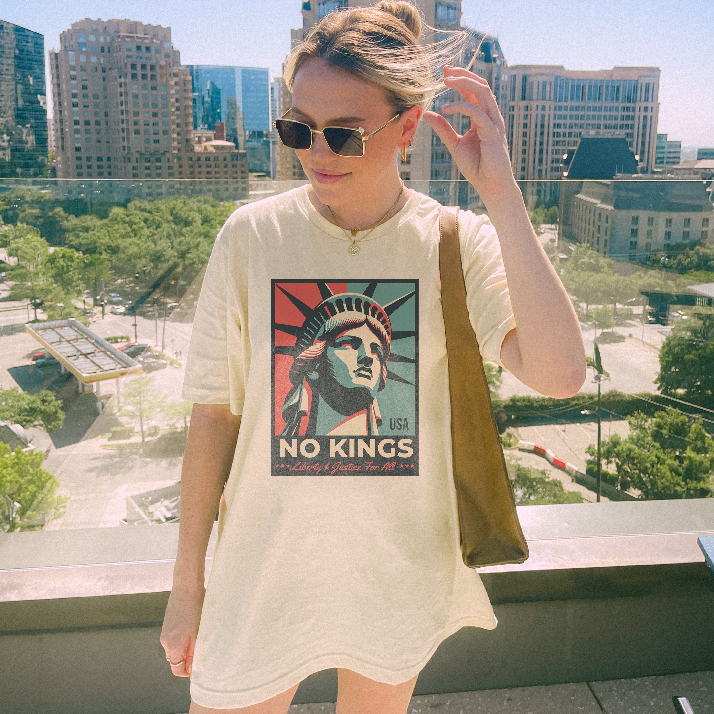 No Kings - Liberty and Justice For All T-Shirt Hoodie, Sweatshirt | CiraTrend.com (Image 1)