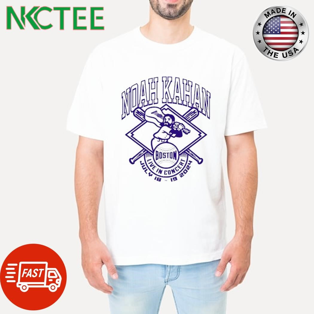 Noah Kahan Boston live in concert July 18 19 2024 batting guitar shirt