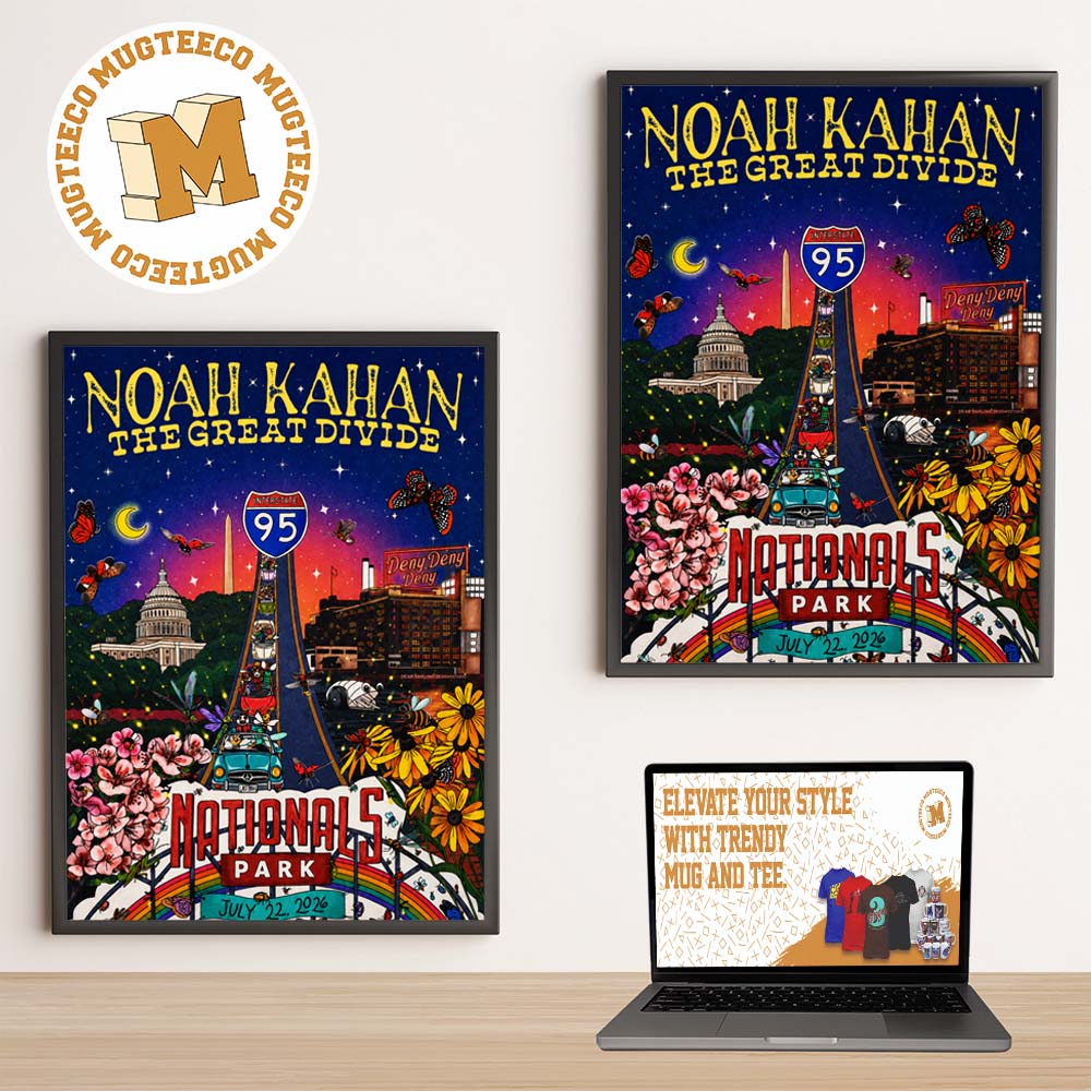 Noah Kahan Washington DC Event Poster Nationals Park On July 22 2026 Home Decor Poster Canvas