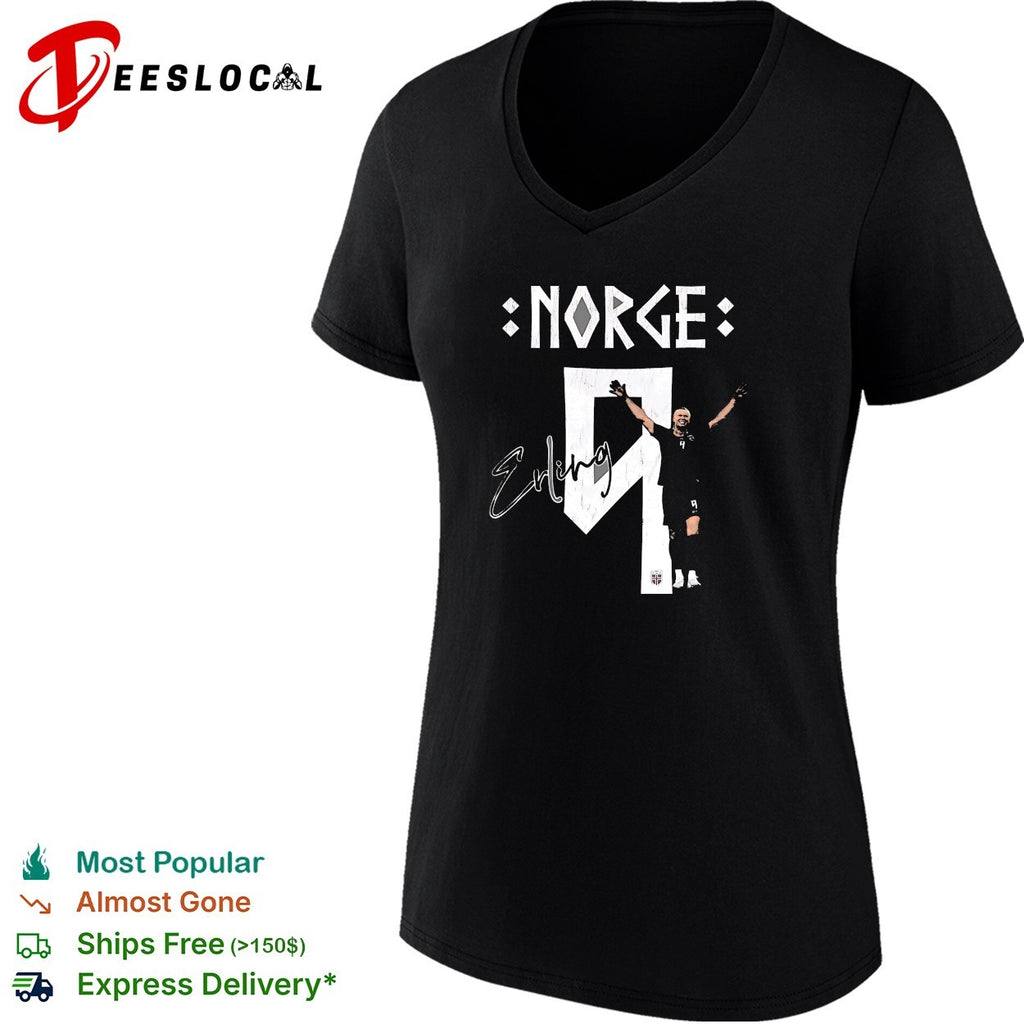 Norge Haaland signature kneeling shirt