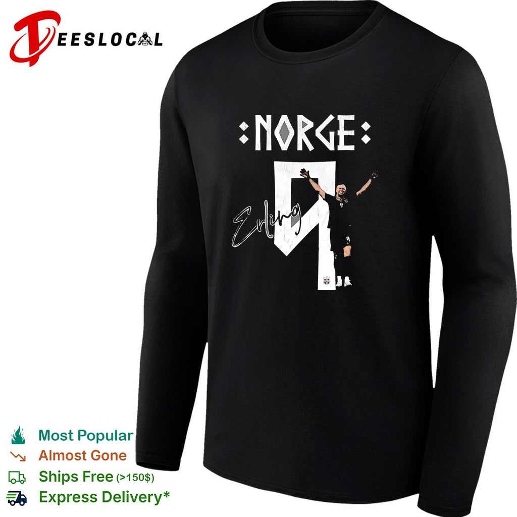 Norge Haaland signature kneeling shirt