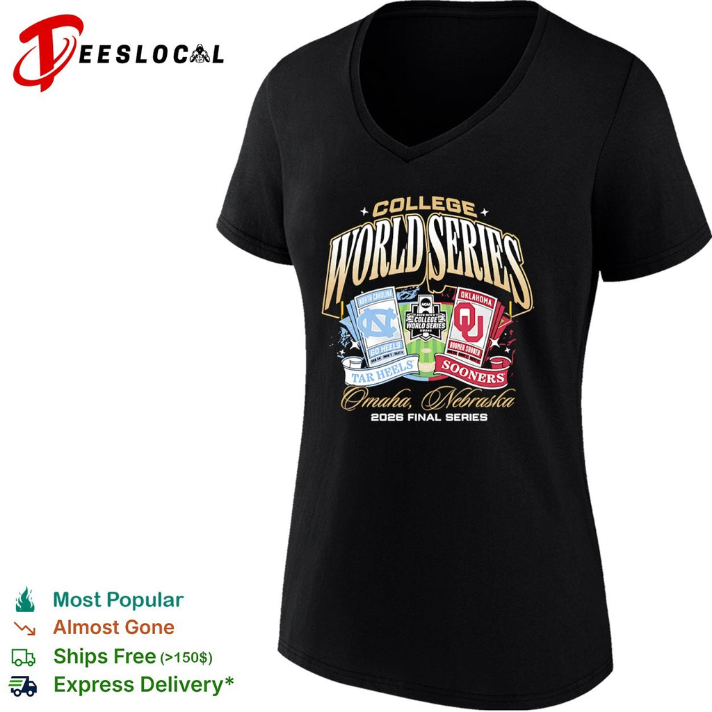 North Carolina Tar Heels vs Oklahoma Sooners College World Series Omaha 2026 shirt