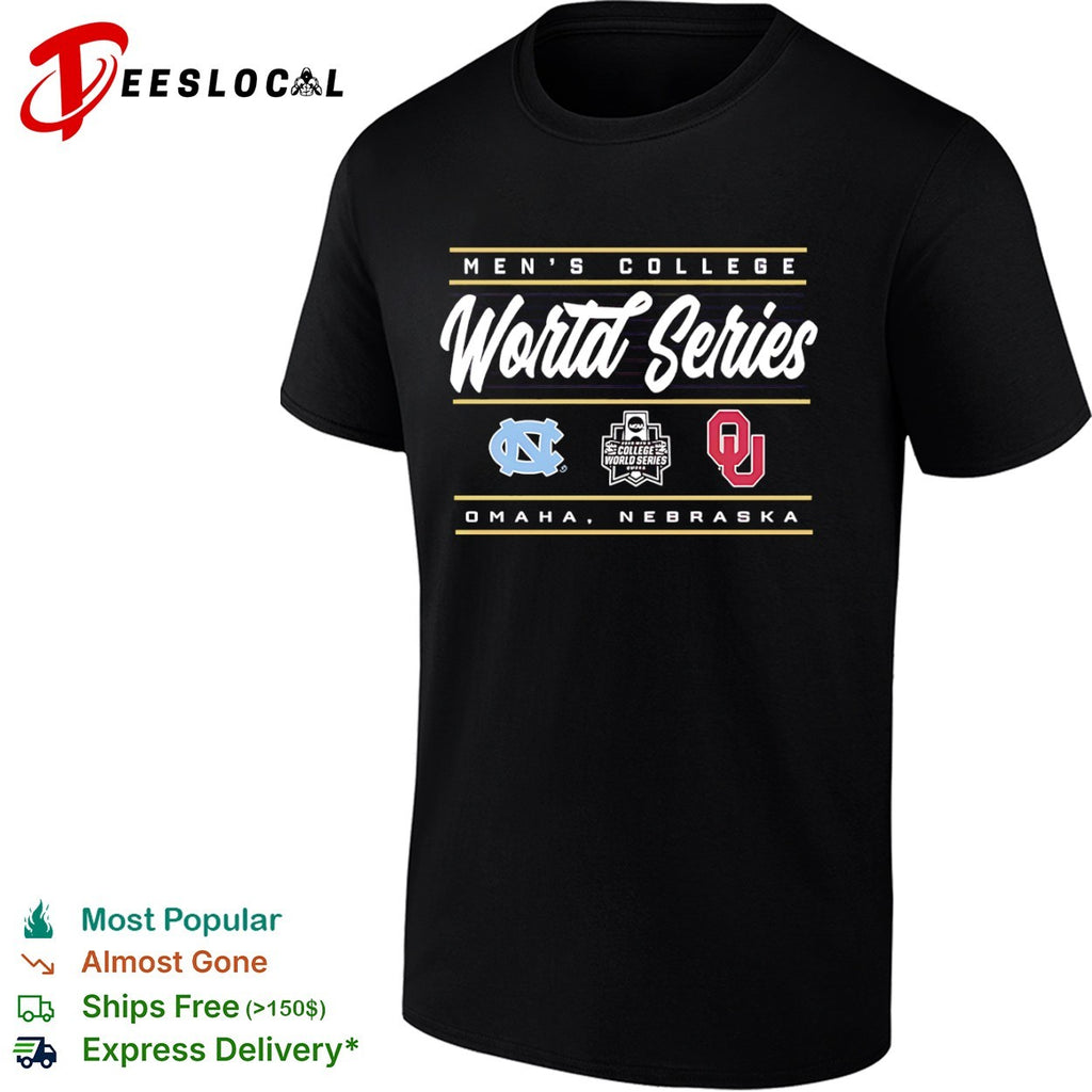 North Carolina Tar Heels vs Oklahoma Sooners Men College World Series Omaha shirt