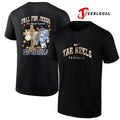 North Carolina Tar Heels x fall for Jesus he never leaves mascot shirt