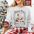 North Pole Book Club Sweatshirt, Merry Christmas Sweater, Women's Holiday Crewneck, Book Lover Gift T-Shirts, Hoodie