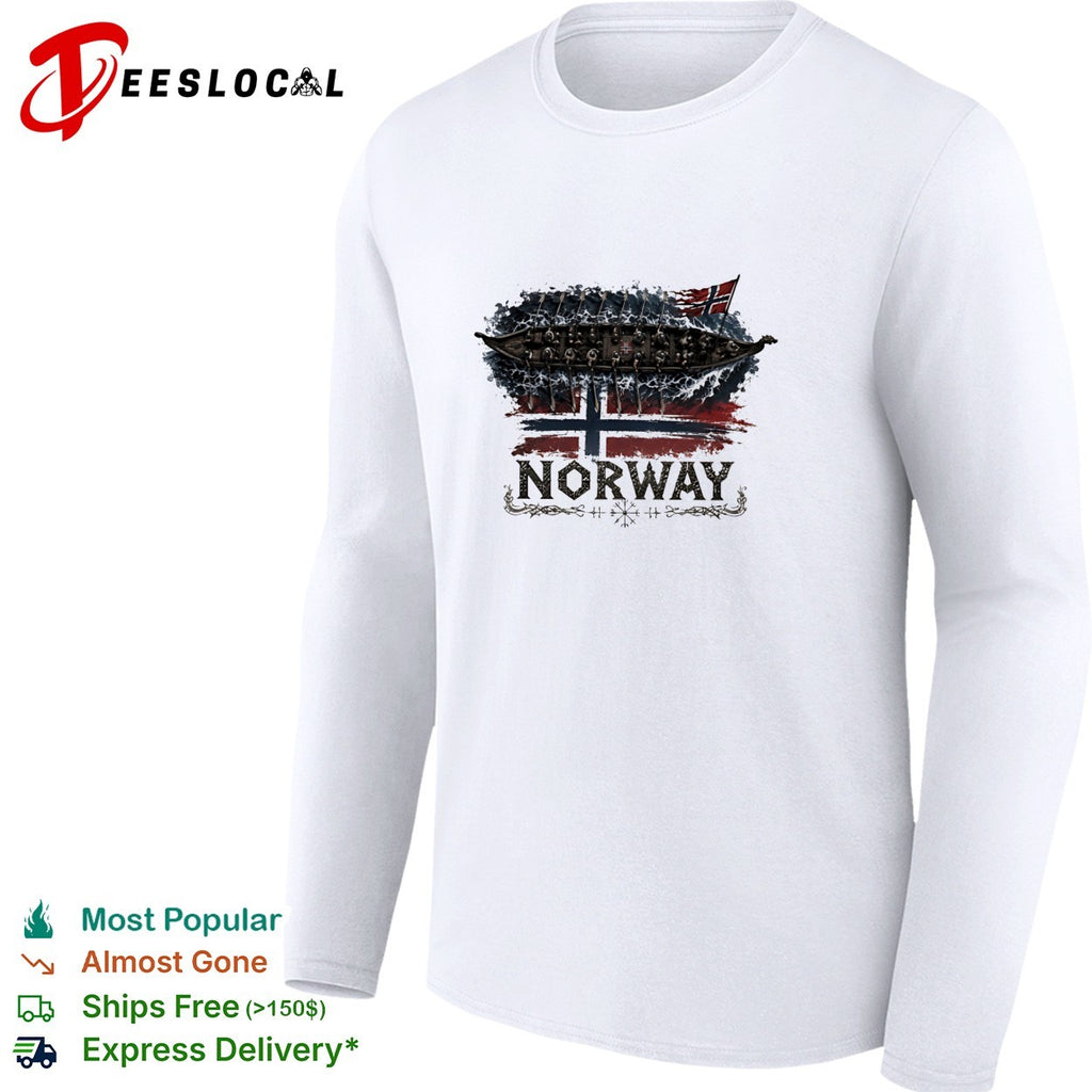 Norway Viking ship flag shirt