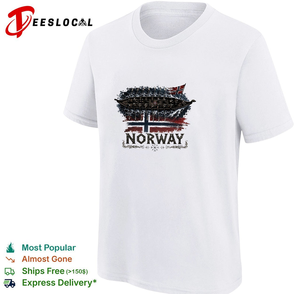 Norway Viking ship flag shirt