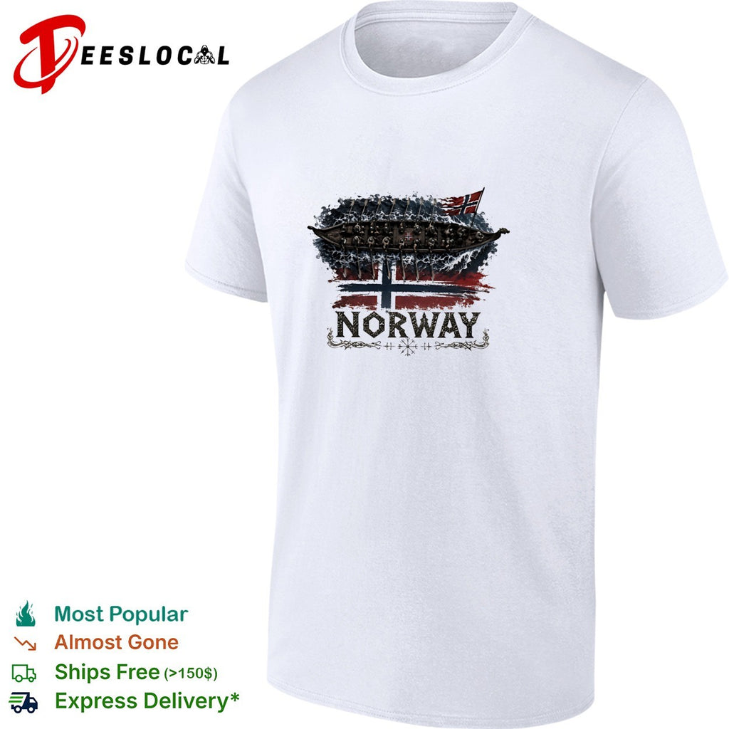 Norway Viking ship flag shirt