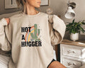 Not A Hugger Cactus Sweatshirt, Funny Sweatshirt, Sarcastic Shirt, Retro Sweatshirt, Unisex Sweatshirt, Valentine Gift ...