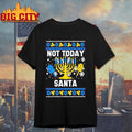 Not Today Santa Menorah Hanukkah Ugly Christmas Shirt