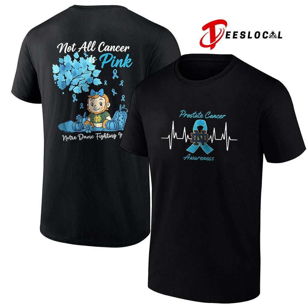 Notre Dame Fighting Irish x Prostate cancer awareness not all cancer is pink mascot shirt