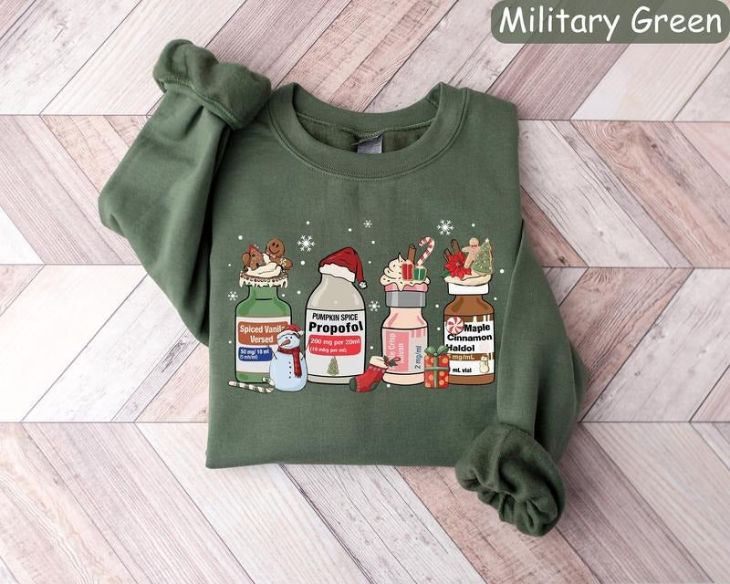 Nurse Christmas Sweatshirt, Christmas Nurse Shirt, Christmas Nursing Sweater, Nurse Christmas Gift, Nurse Holiday...