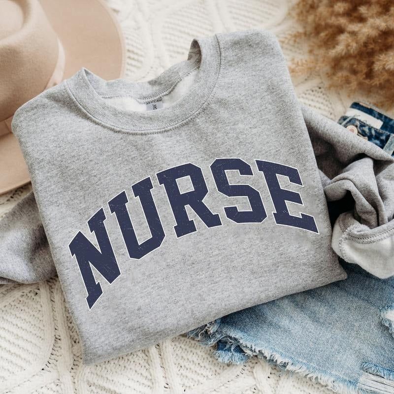Nurse Sweatshirt, Vintage Retro Nurse Sweater, RN Sweatshirt, ER Nurse Sweatshirt, Nurse Crewneck, Gift For Her, Future...