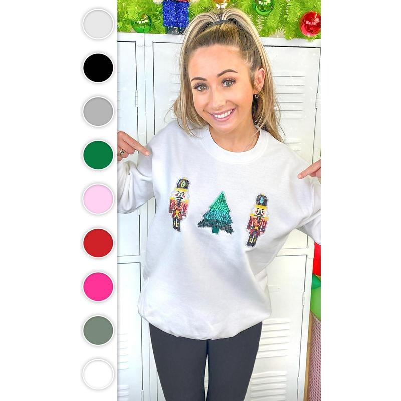 Nutcracker Sparkle Sequin Graphic Sweatshirt T-Shirts, Hoodie | CiraTrend.com