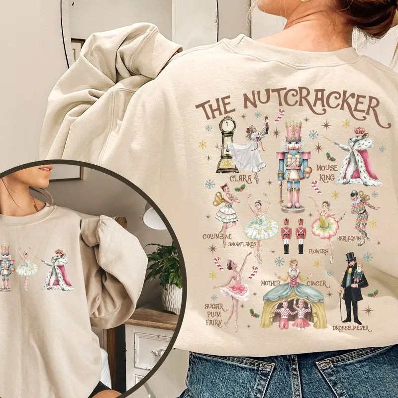 Nutcracker Sweatshirt, Christmas Nutcracker Shirt, Christmas Sweatshirt, Nutcracker Ballet Shirt, Christmas Shirt, Christmas Party Sweater Cotton Crewneck